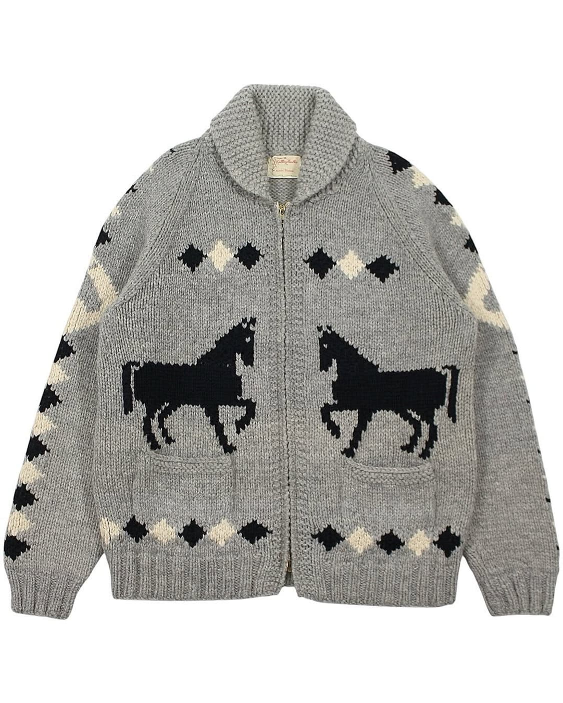 1960s 울 코위찬 집업 스웨터 빈티지 캐나다 상품이미지1