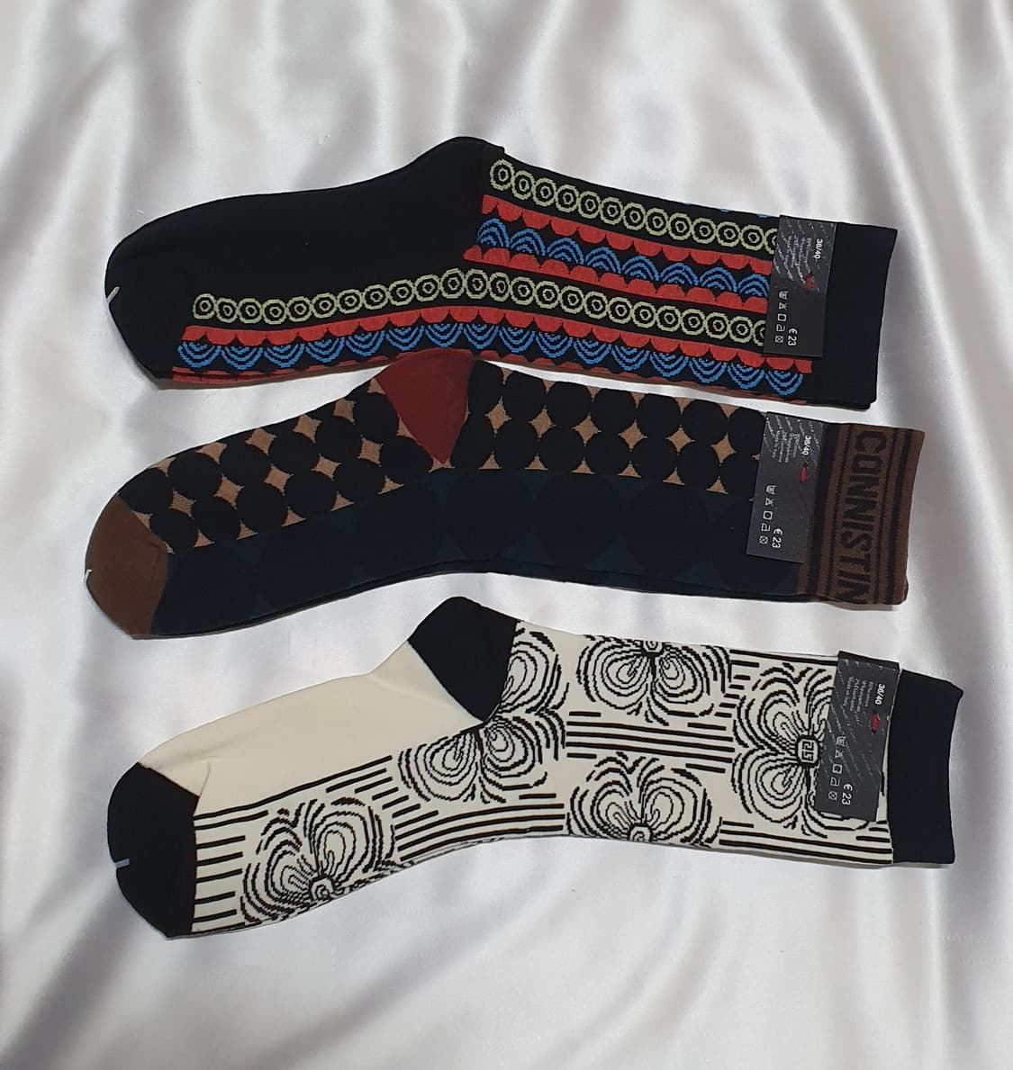 블루 크림 도트CONNISTINE MUSEUM 코니스틴 뮤지엄 양말 상품이미지5