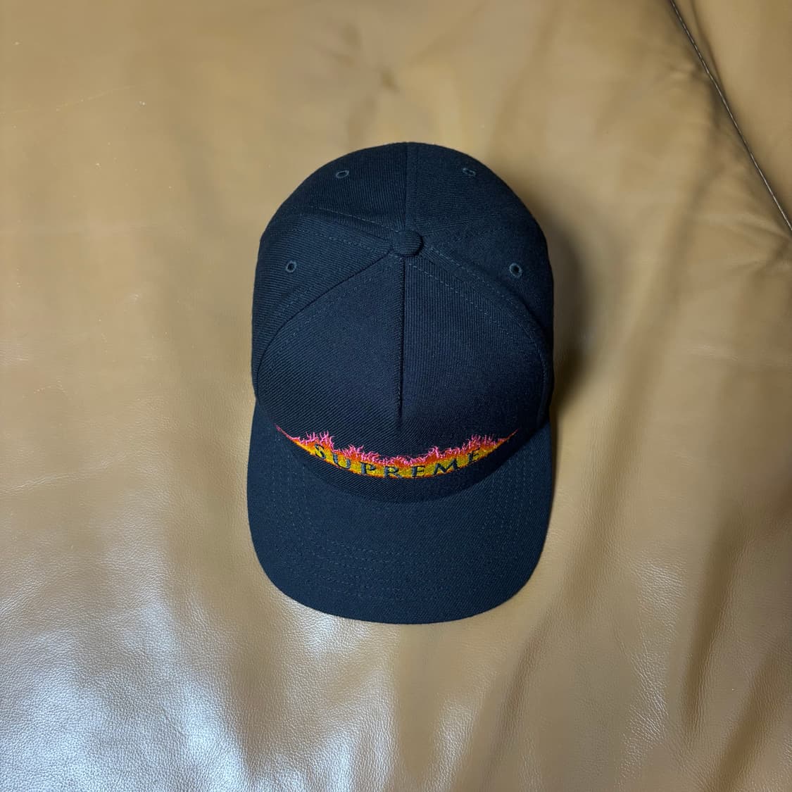 Supreme 슈프림 아마겟돈 플레임 블랙 6패널 볼캡 모자 Black 상품이미지5