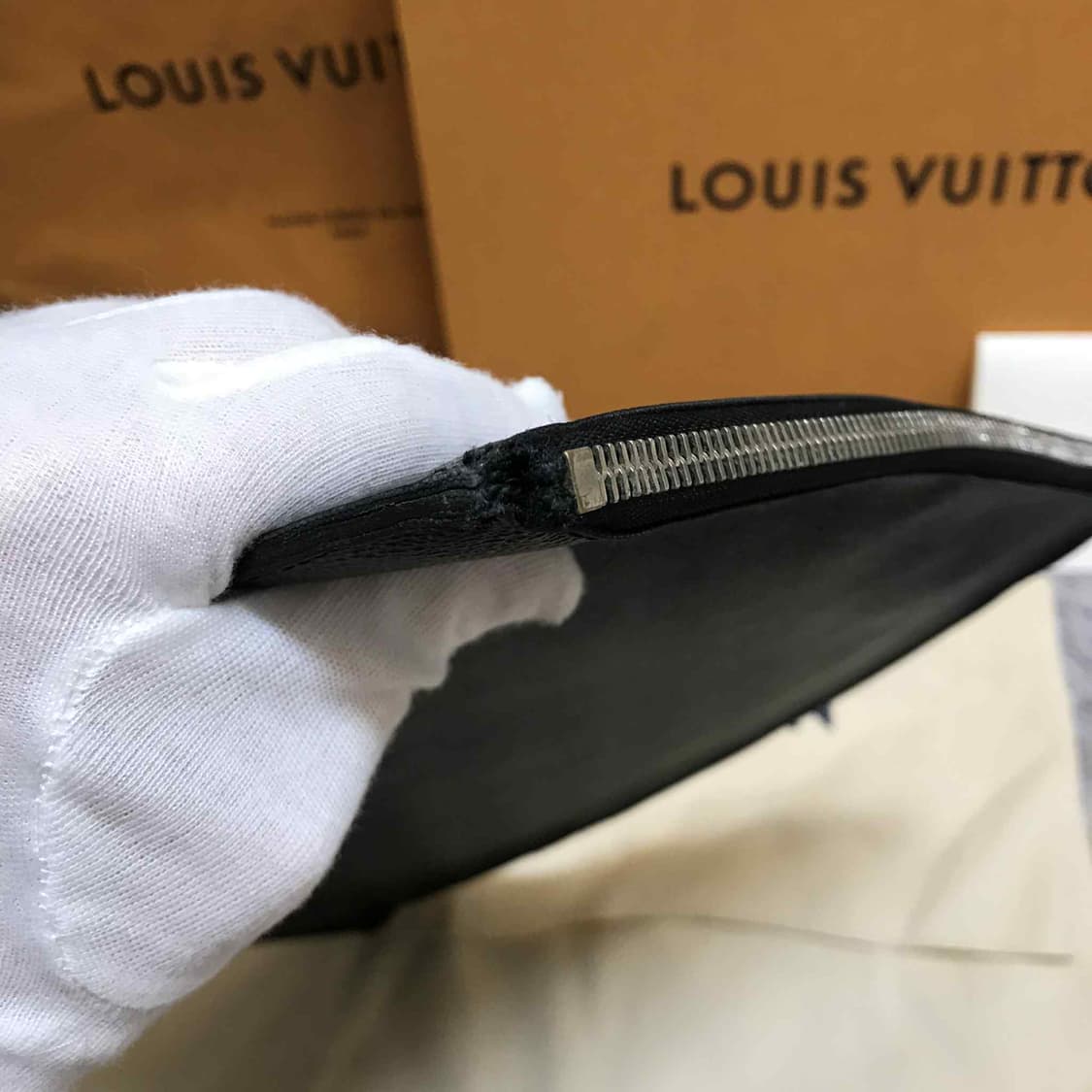 {클로젯}[풀구성][GM]루이비통 포쉐트 주르 다미에 클러치 GM 상품이미지9