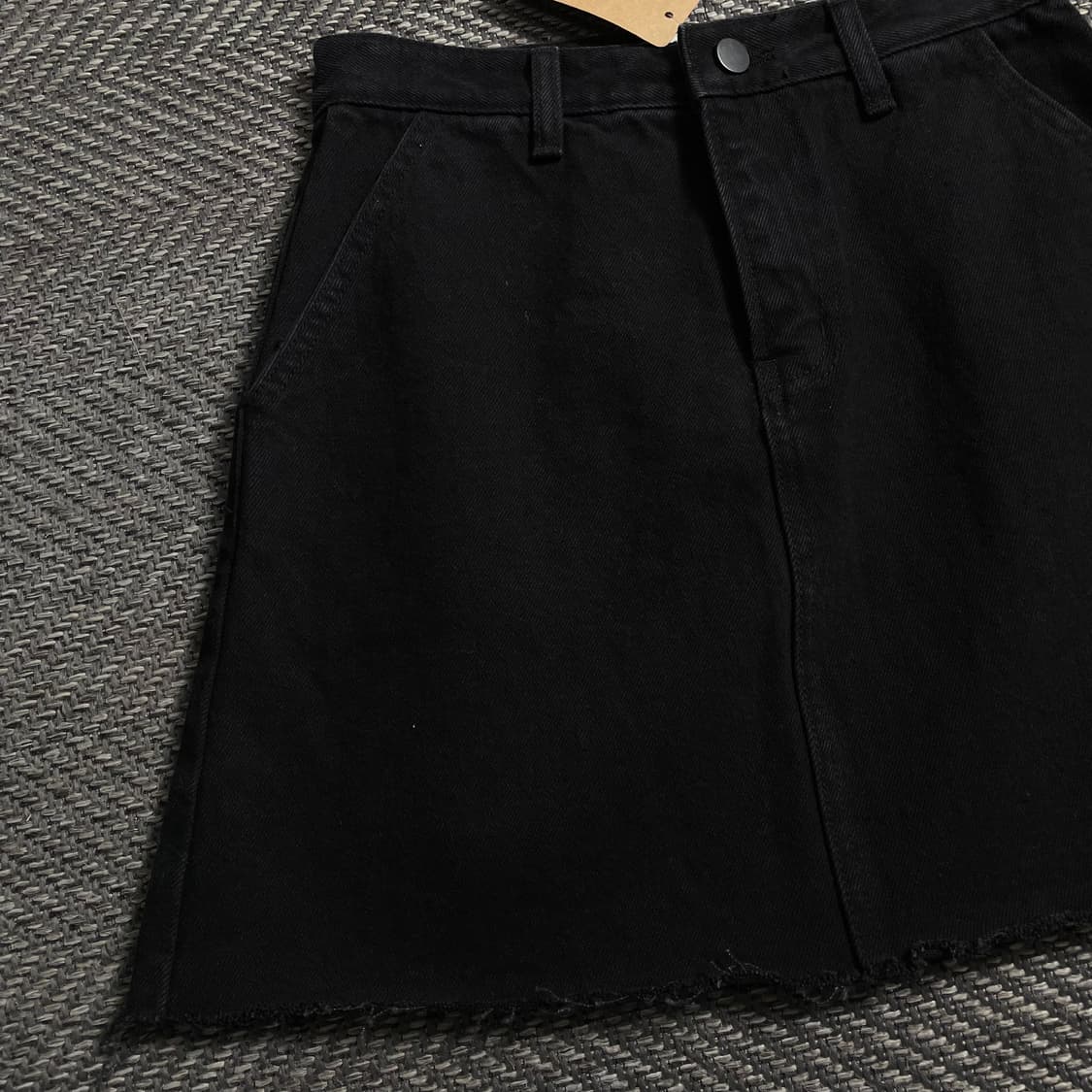 빈티지 커팅 데님 스커트 블랙o 4706 상품이미지2