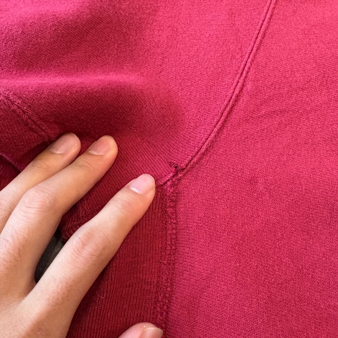 90년대 미국 생산 챔피온 리버스위브 버건디 스웻셔츠 상품이미지9