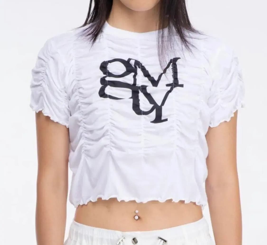 김미더영 셔링 반팔 상품이미지1