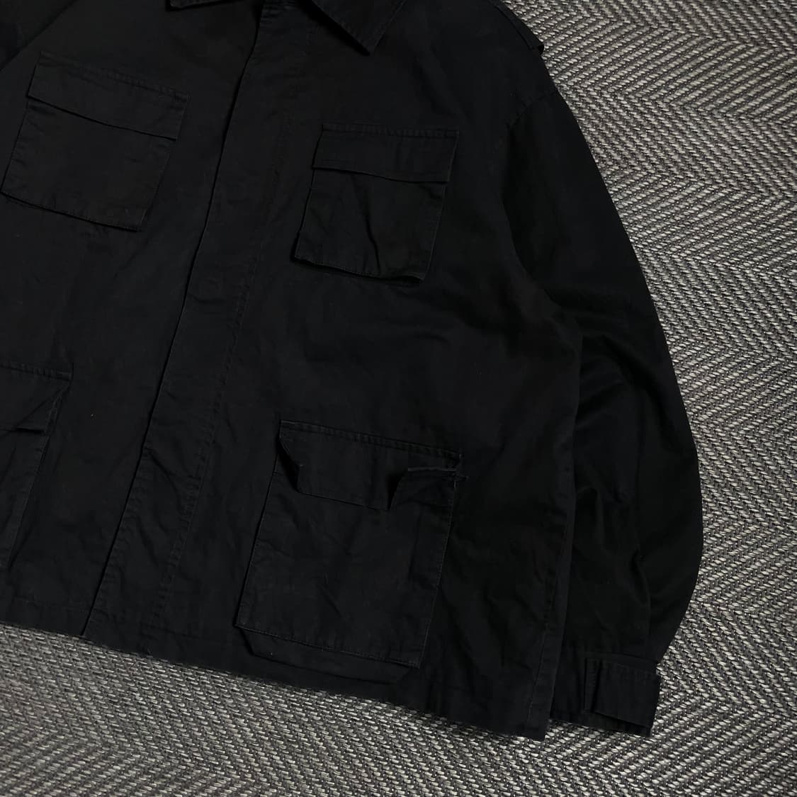 SCENT 미니멀 포켓 워크 셔츠 자켓 블랙o 4852 상품이미지2