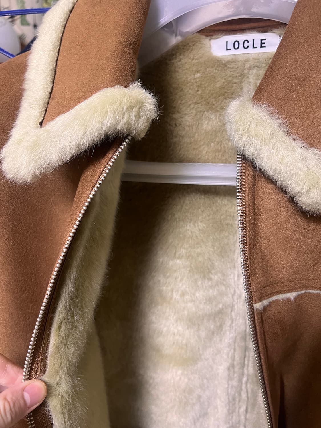 LOCLE 로클 (로우클래식) 브라운 스웨이드 무스탕 자켓 상품이미지3