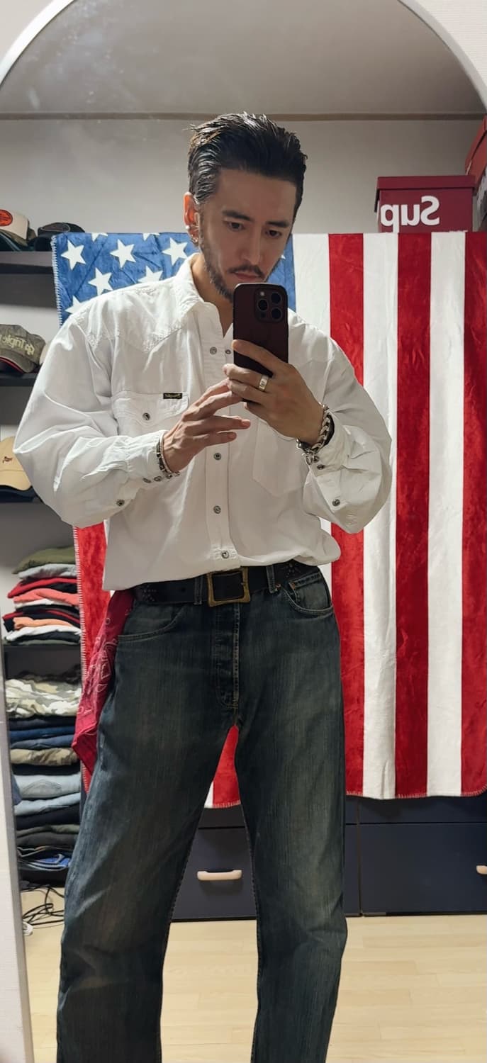 랭글러 웨스턴셔츠 빈티지 Wrangler Western Shirt[XL] 상품이미지2