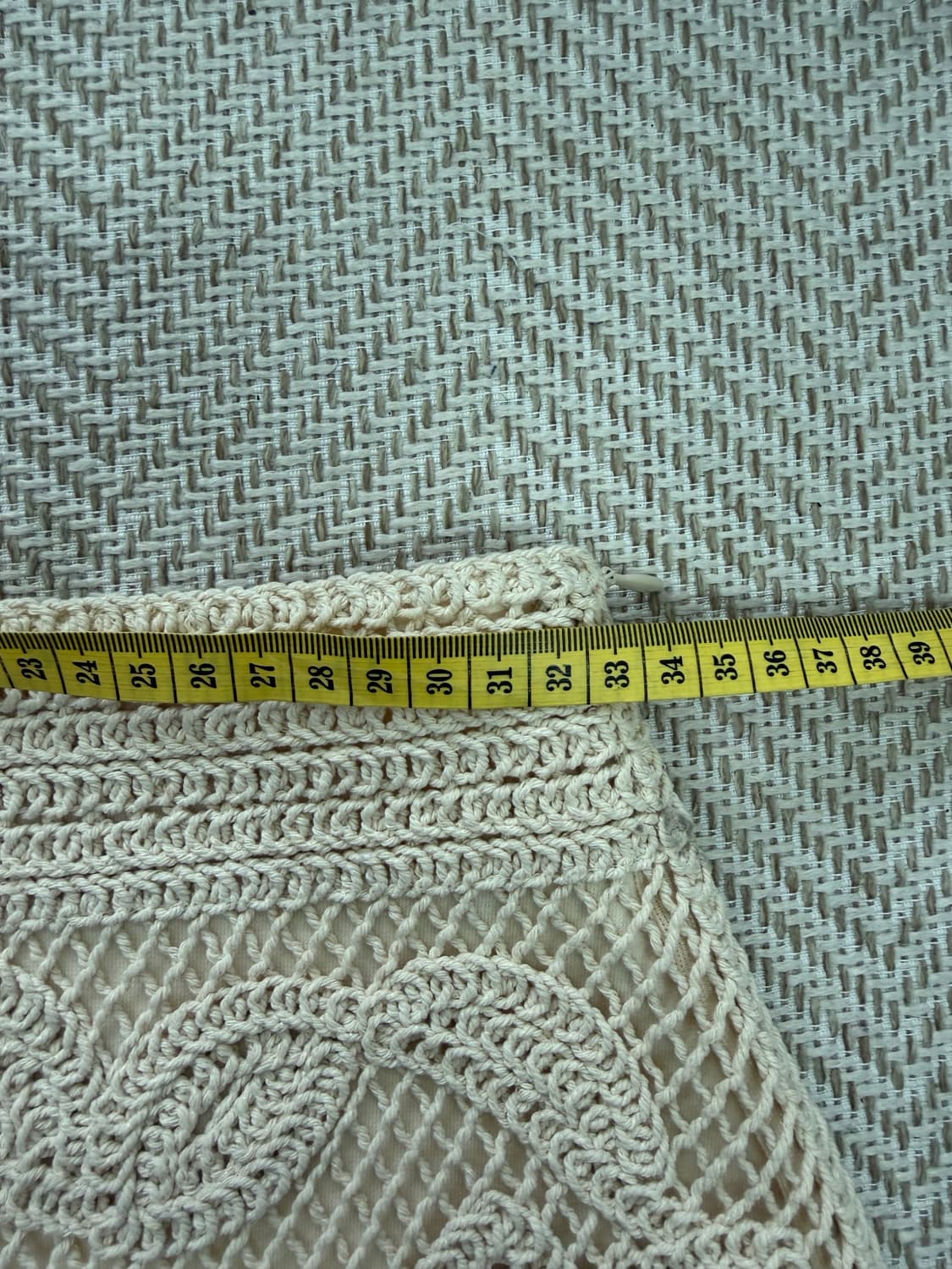 정품) 마쥬 아이보리색 크로셰 뜨개 스커트 36 상품이미지9