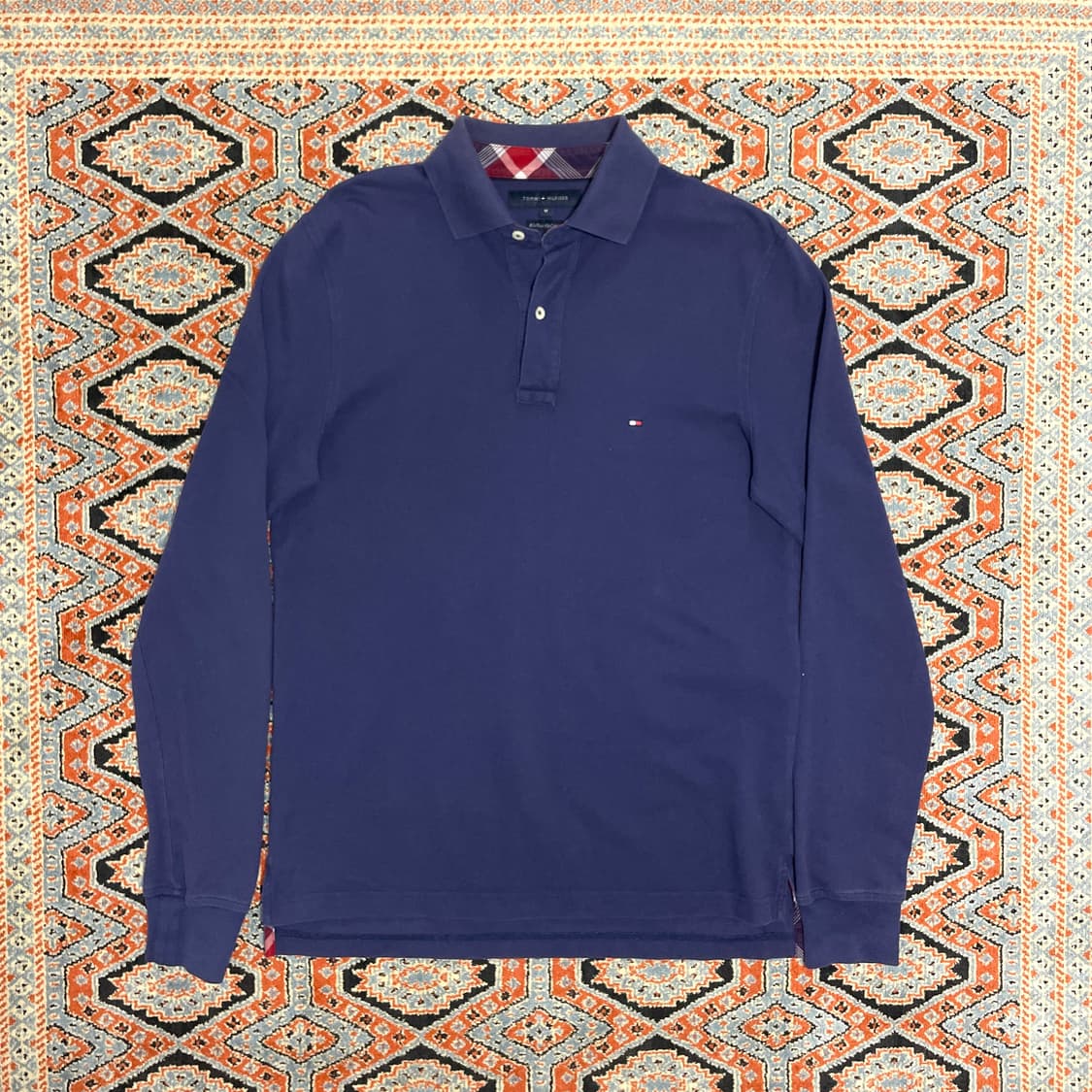 타미힐피거 네이비 긴팔 카라티셔츠 남성M 상품이미지1