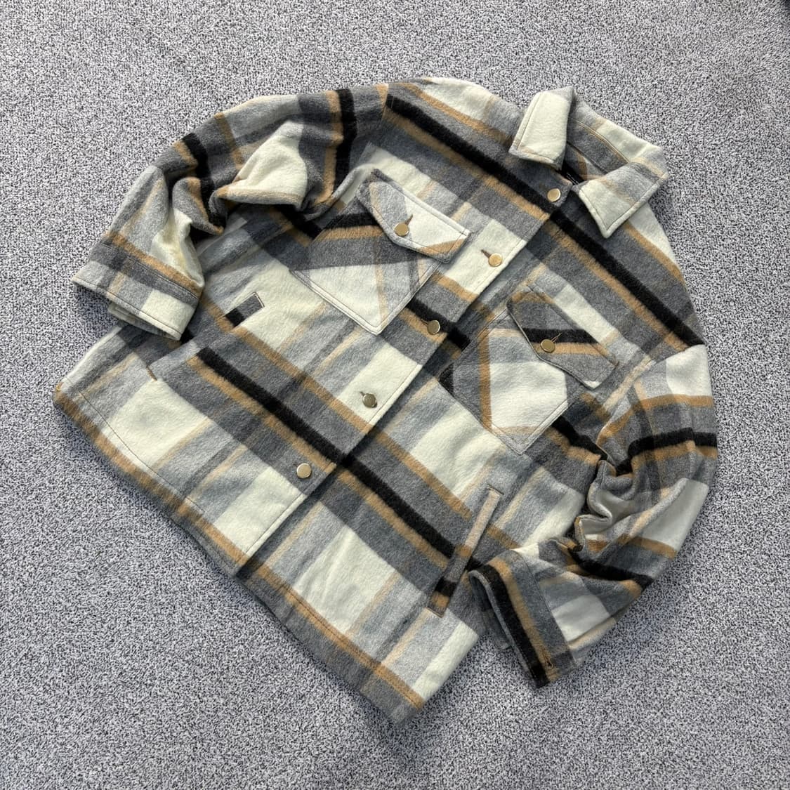 S 자라 남성 체크 셔츠 자켓 0325J 상품이미지1