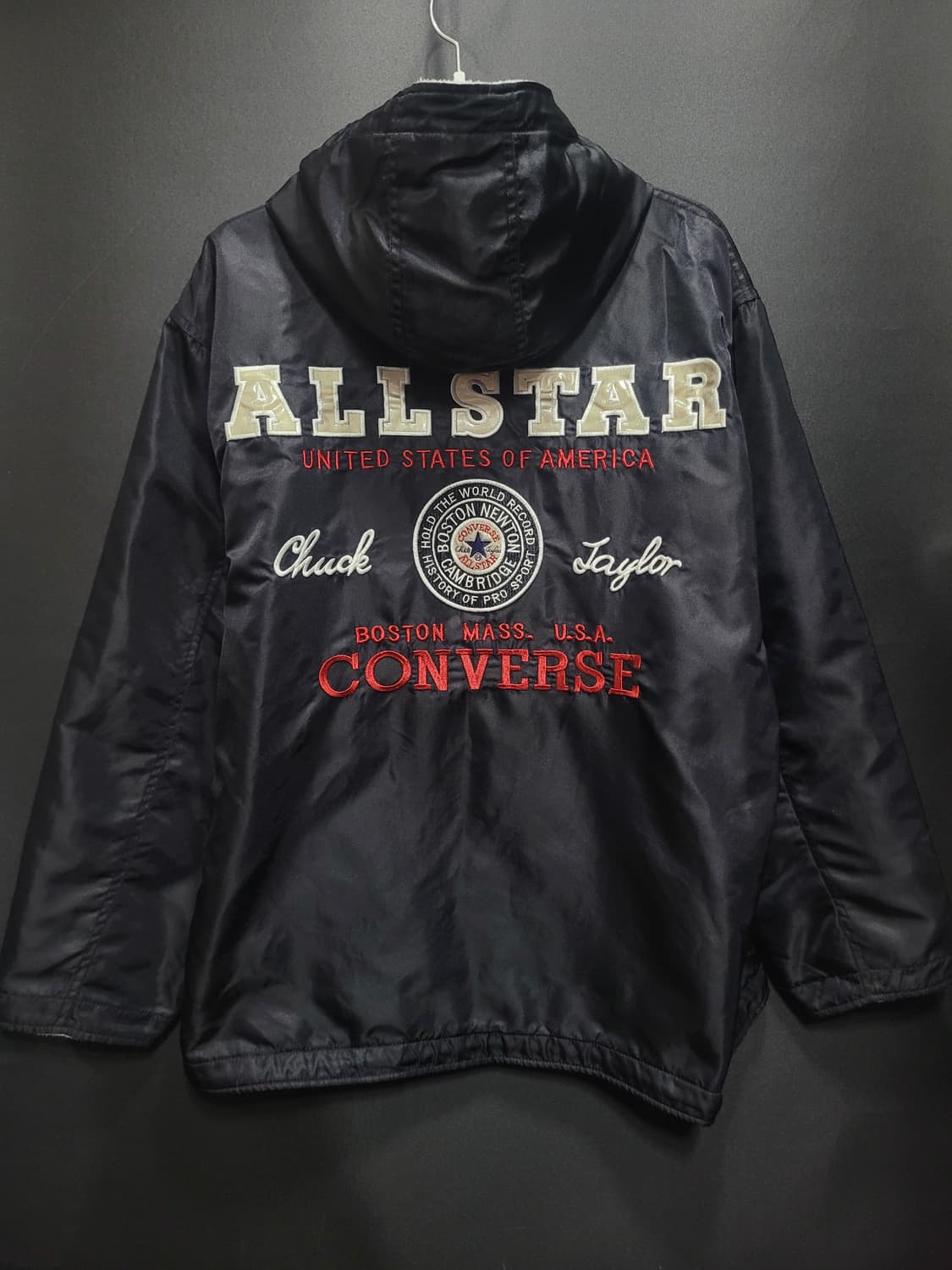 CONVERSE 올스타 올드스쿨 빅로고 자수로고 웜업 후드 집업 자켓  상품이미지4