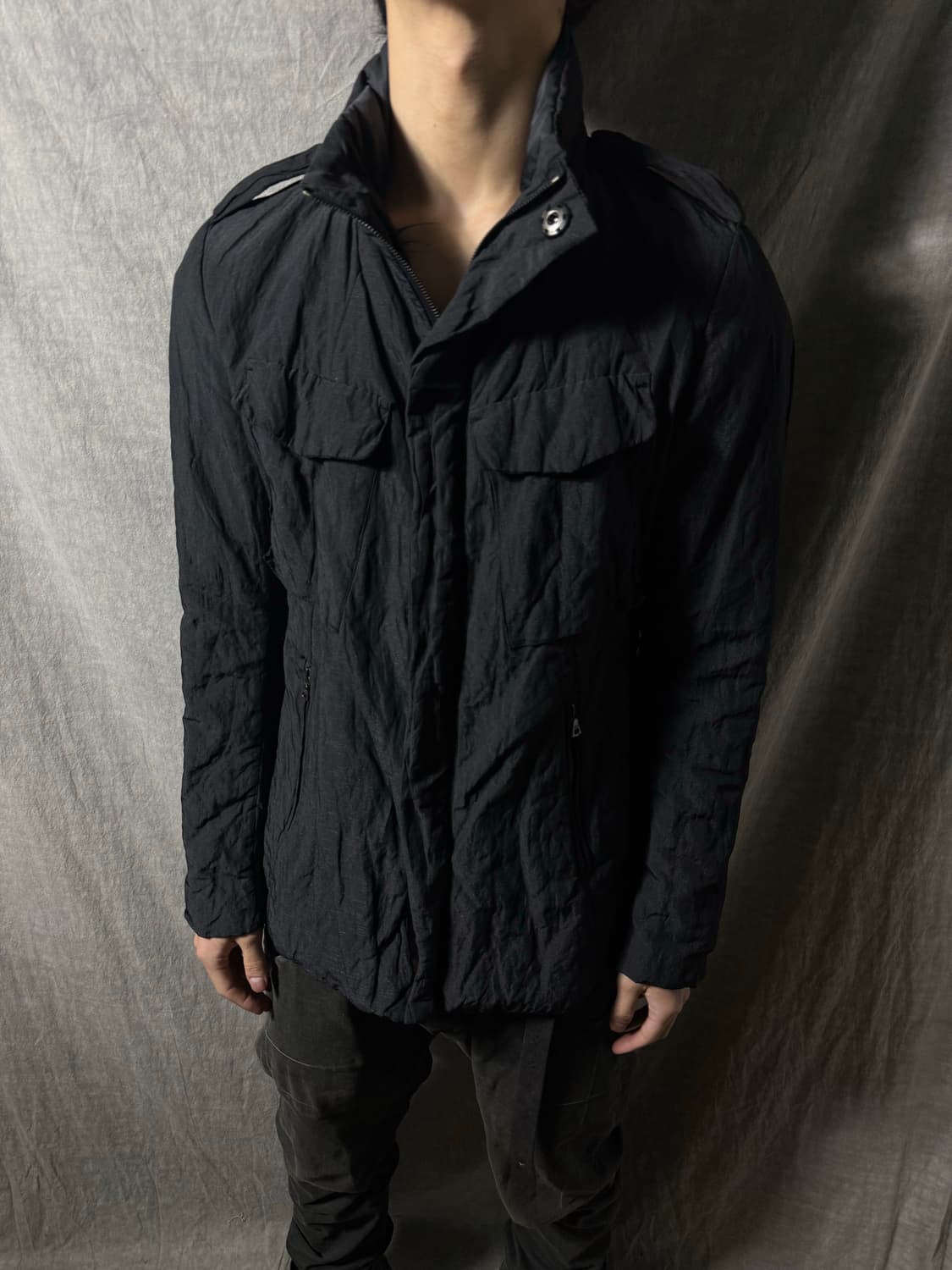 THE VIRIDI-ANNE Crinkled Field Jacket    상품이미지1