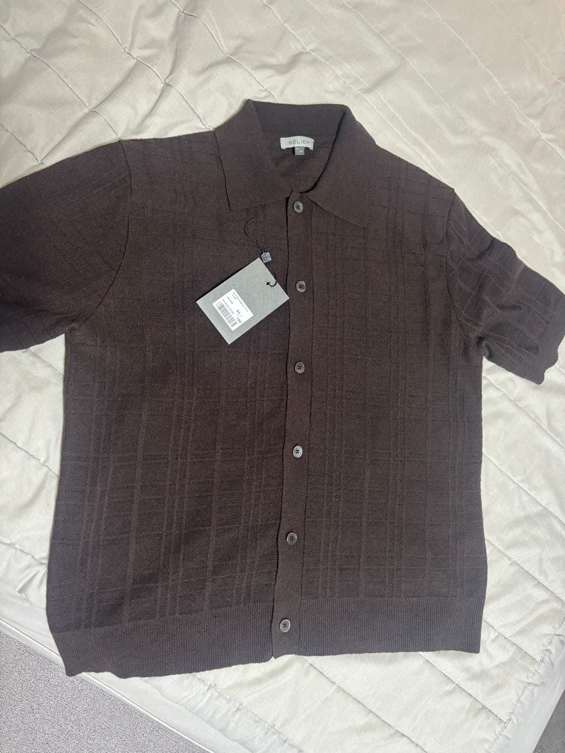 벨리에 쉐도우 체크 가디건 100/L 상품이미지3