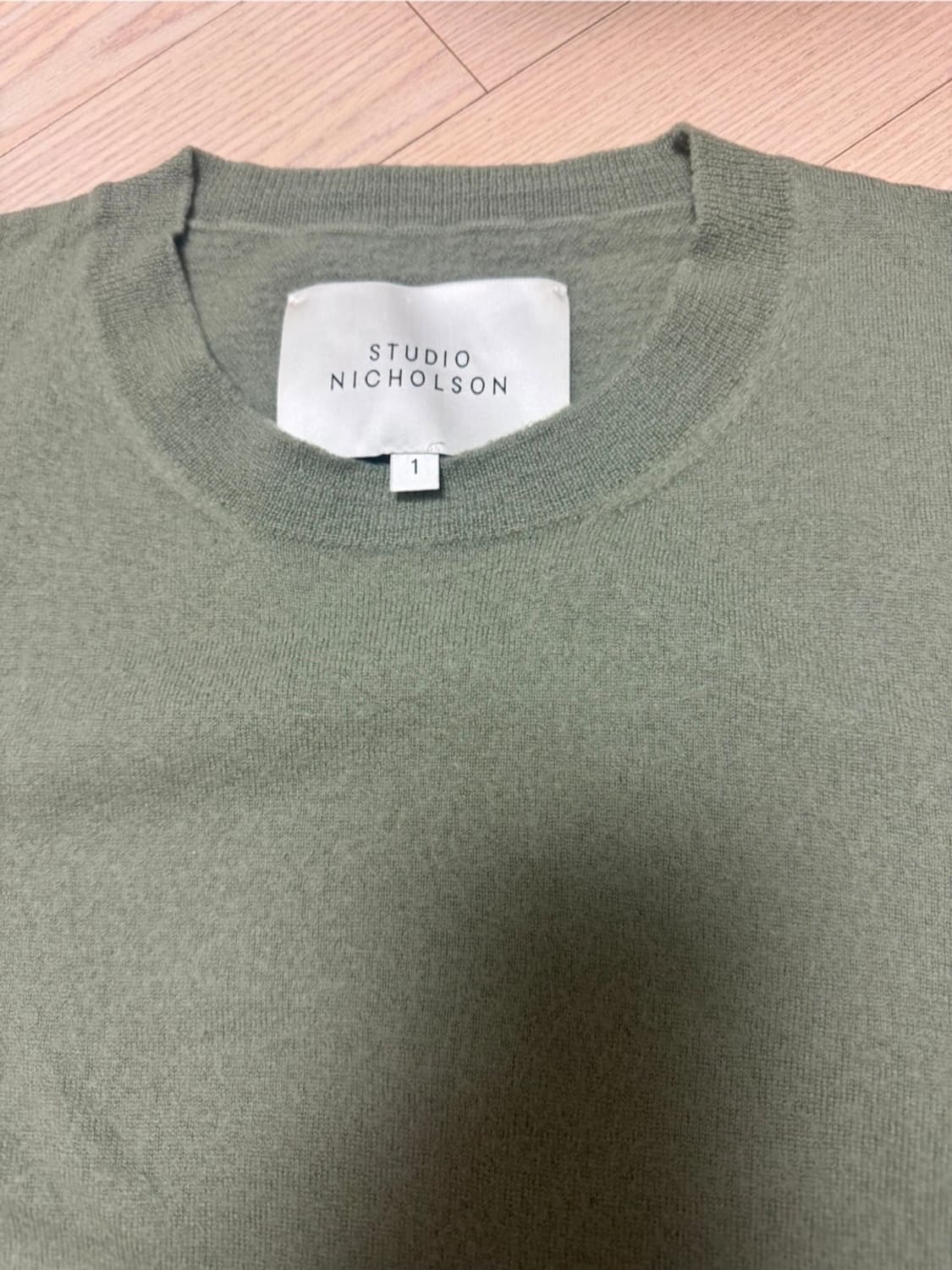 스튜디오 니콜슨 라운드넥 울 니트 (민트그레이/1사이즈) 상품이미지2