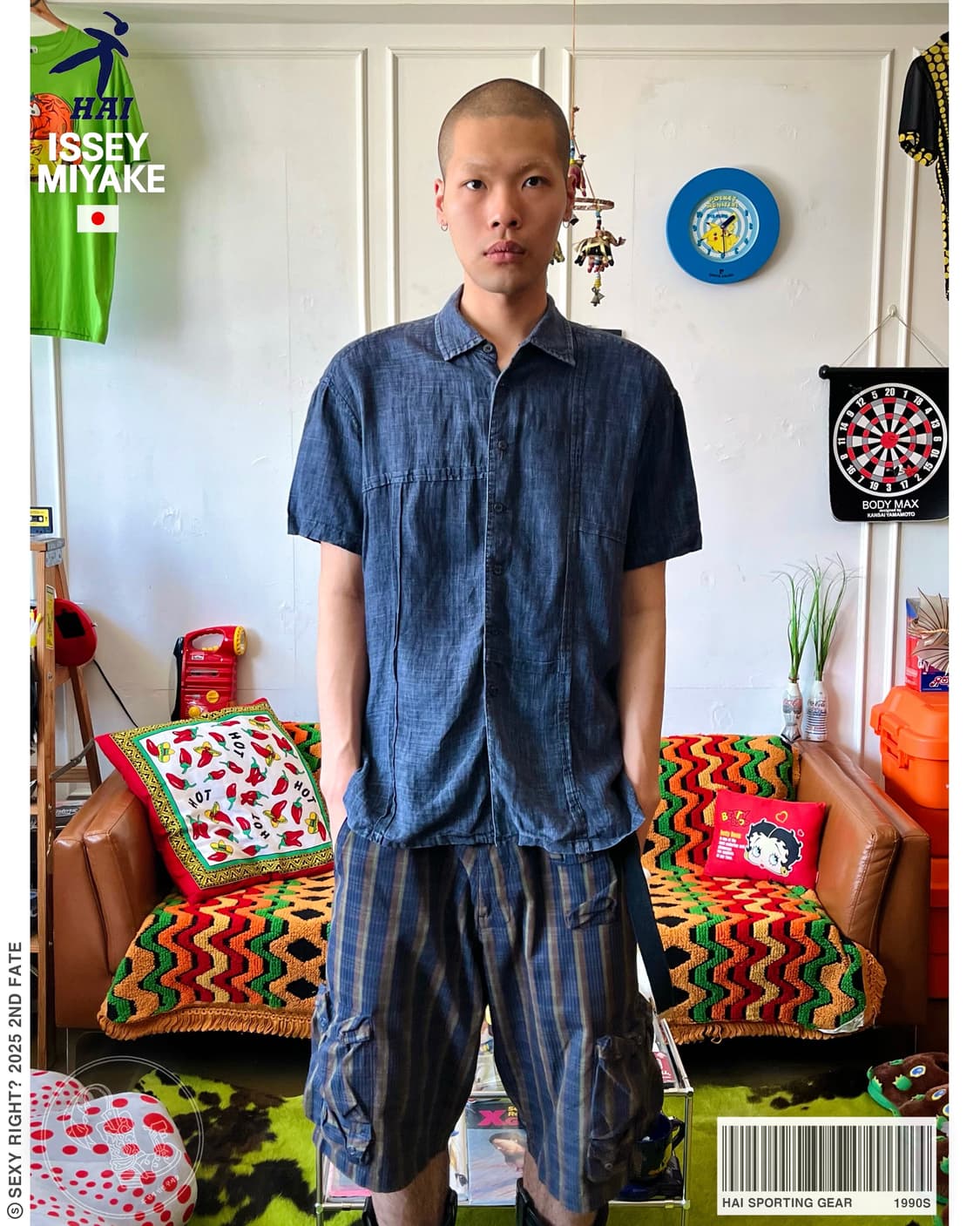 80-90s Issey Miyake HAI 1/2 Denim Shirt 상품이미지1