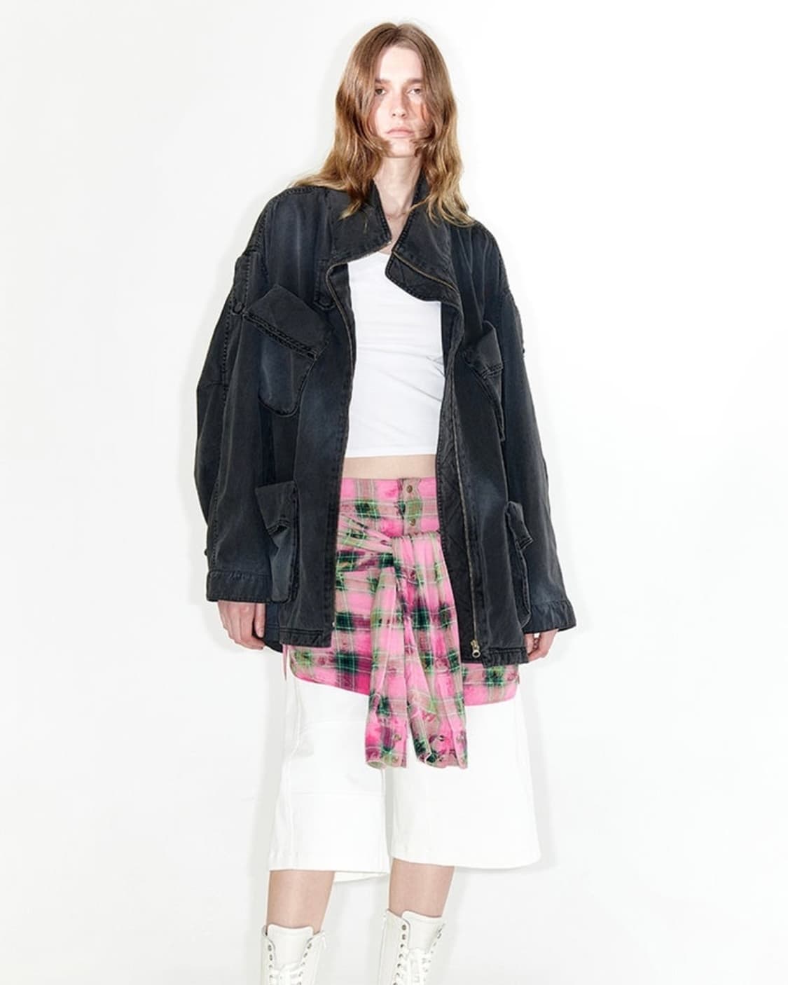 openyy 오픈와이와이 카고 필드 자켓 차콜 상품이미지2