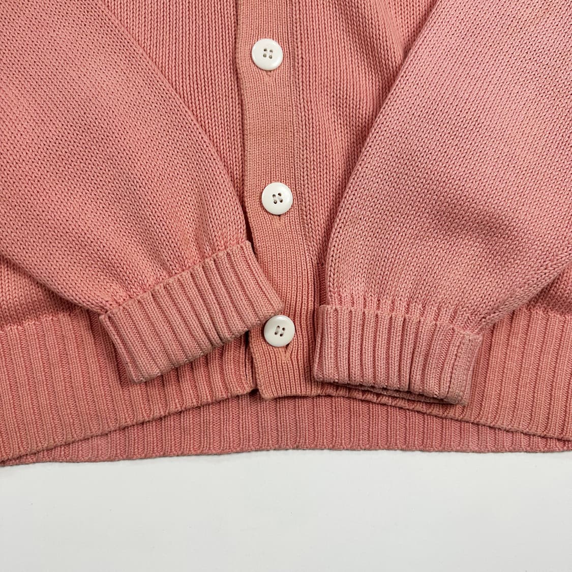 90s 폴로 랄프로렌 클래식 코튼 니트 가디건 핑크 L 상품이미지4