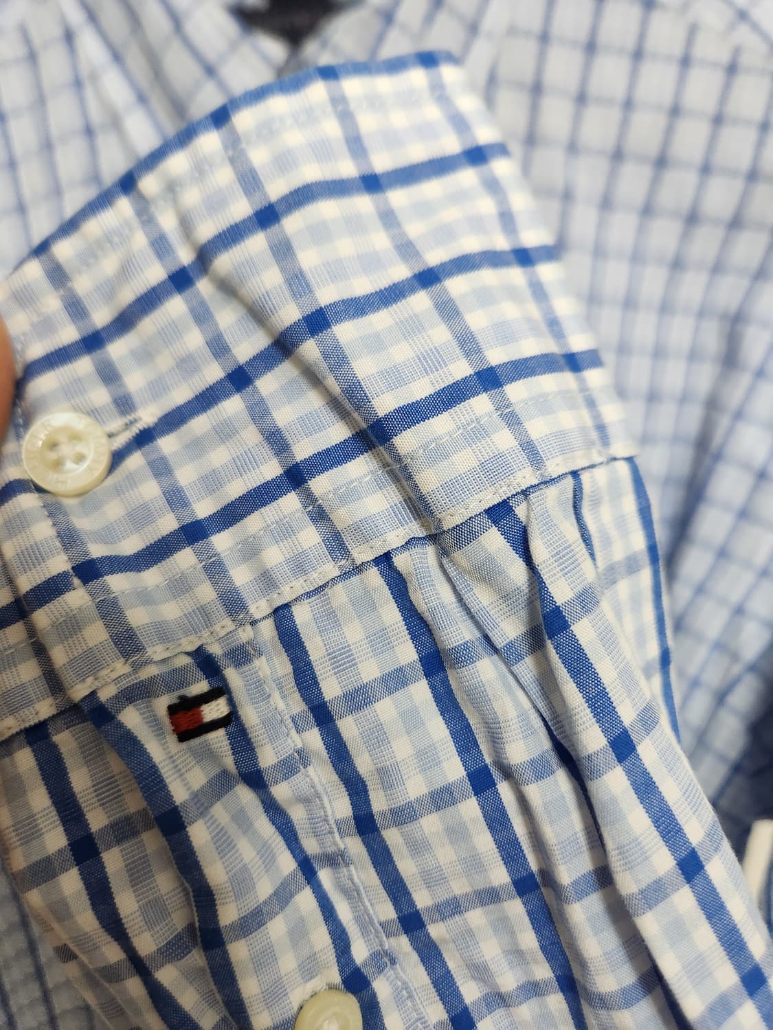 타미힐피거Tommy 체크 코튼 셔츠 M - S184 상품이미지5