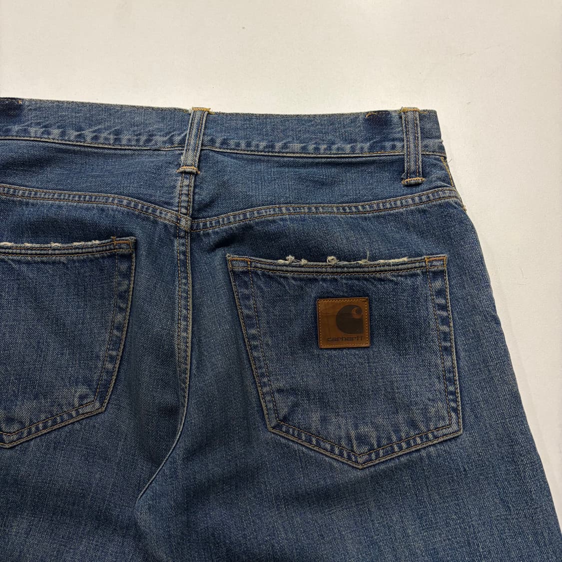 [30x32] 칼하트 OAKLAND 레더패치 데님 청바지 팬츠 D79 상품이미지5