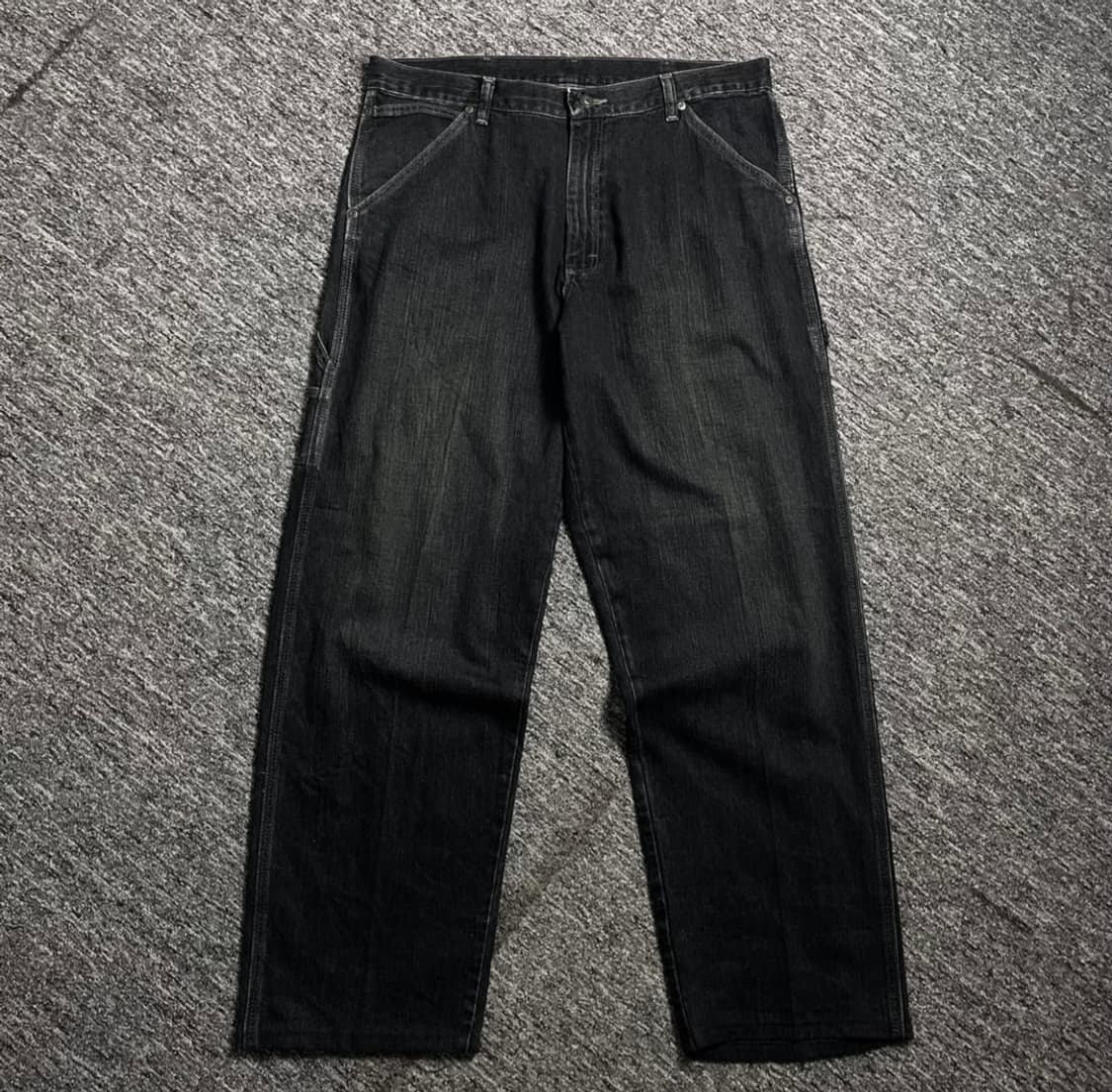 랭글러 USA 블랙 워싱 데님 카펜터 워크 팬츠 상품이미지1