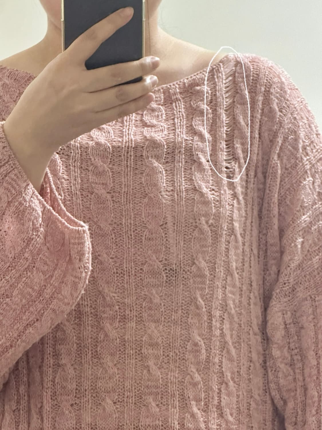 빈티지 모리걸 여리 핑크 니트 상품이미지8