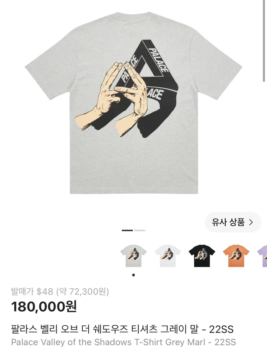 팔라스 벨리 오브 더 쉐도우즈 티셔츠 그레이 XL 상품이미지1