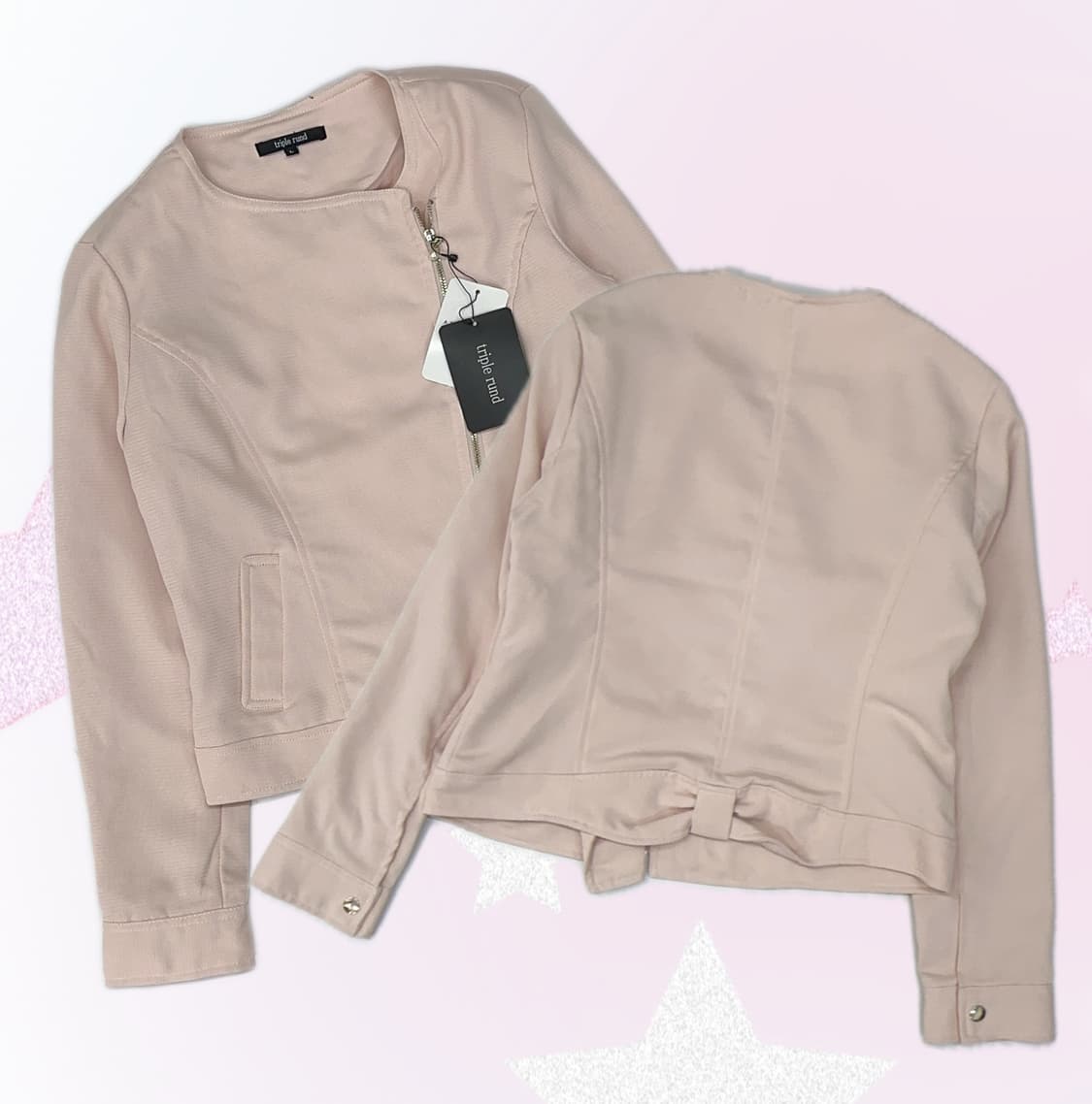 🎀triple rund 핑크 리본 자켓🎀 히메갸루  러블리 봄 상품이미지1