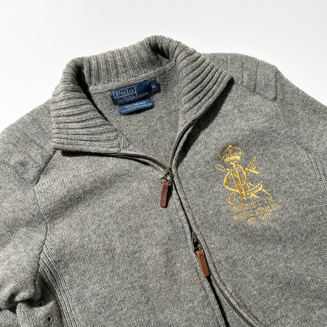 폴로 랄프로렌 램스울 크레스트 로고 투웨이 집업 니트 가디건 상품이미지4