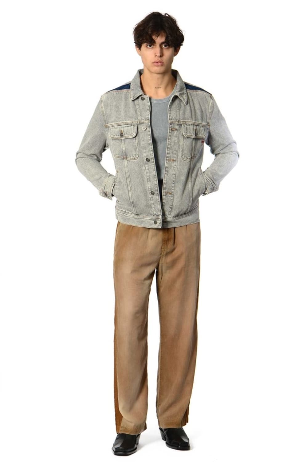 디젤 그레이 데님 트러커 자켓 상품이미지7