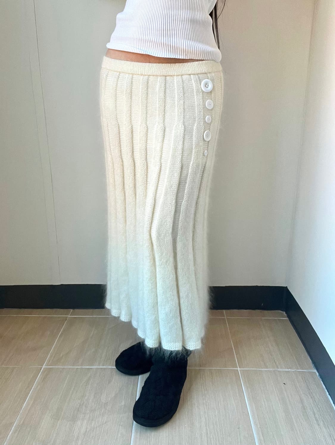 Hairy button knit skirt 상품이미지6