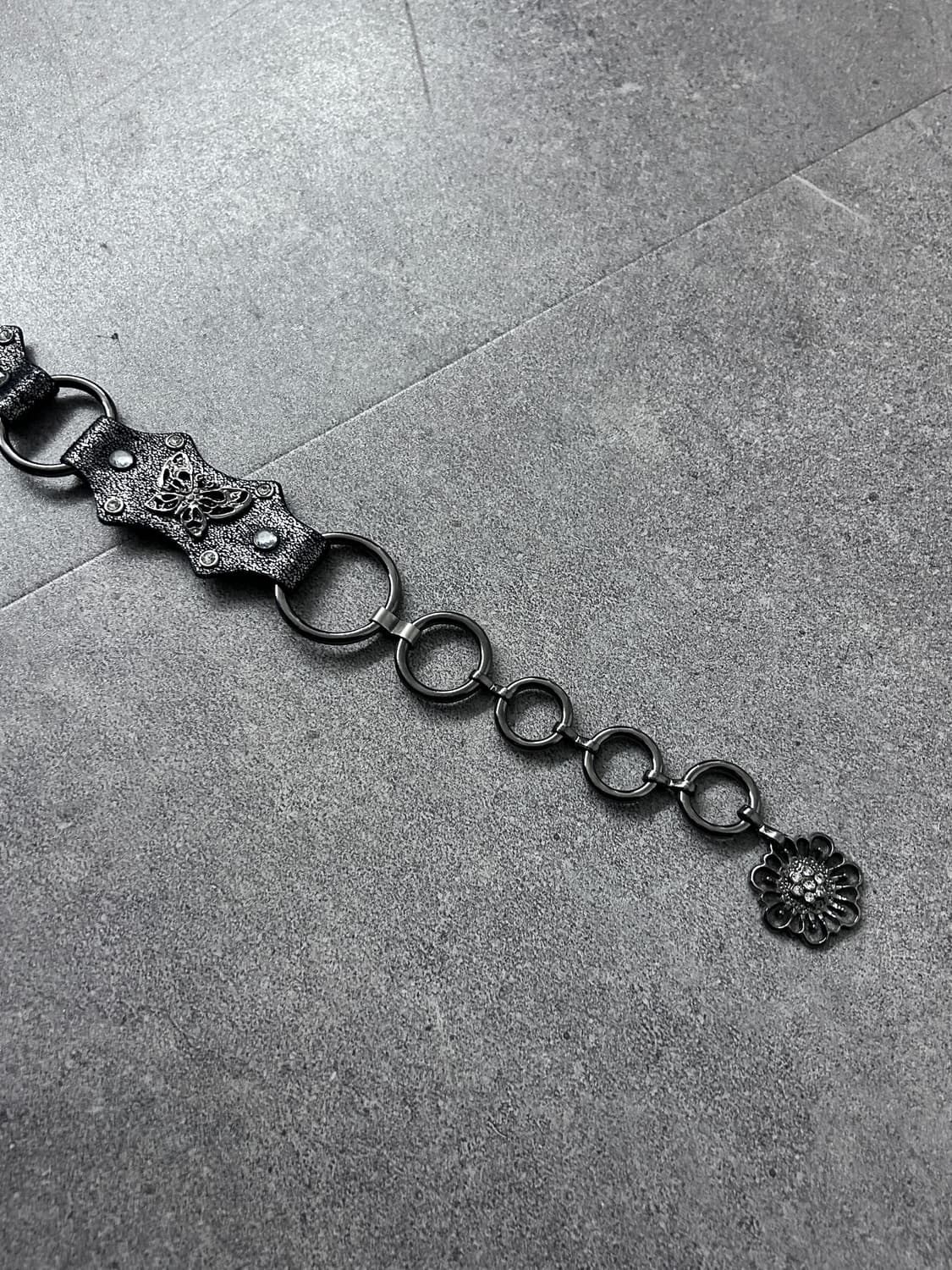 Gothic Ring Chain Leather Belt 상품이미지4
