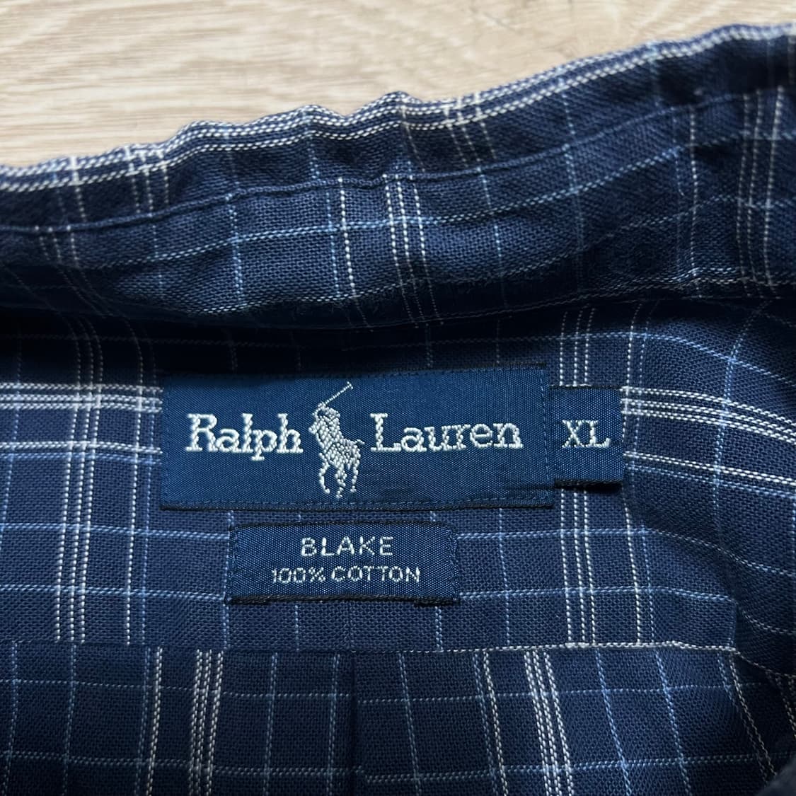 폴로 랄프로렌 스몰포니 버튼다운 반팔 체크셔츠 [네이비] XL/105 상품이미지5