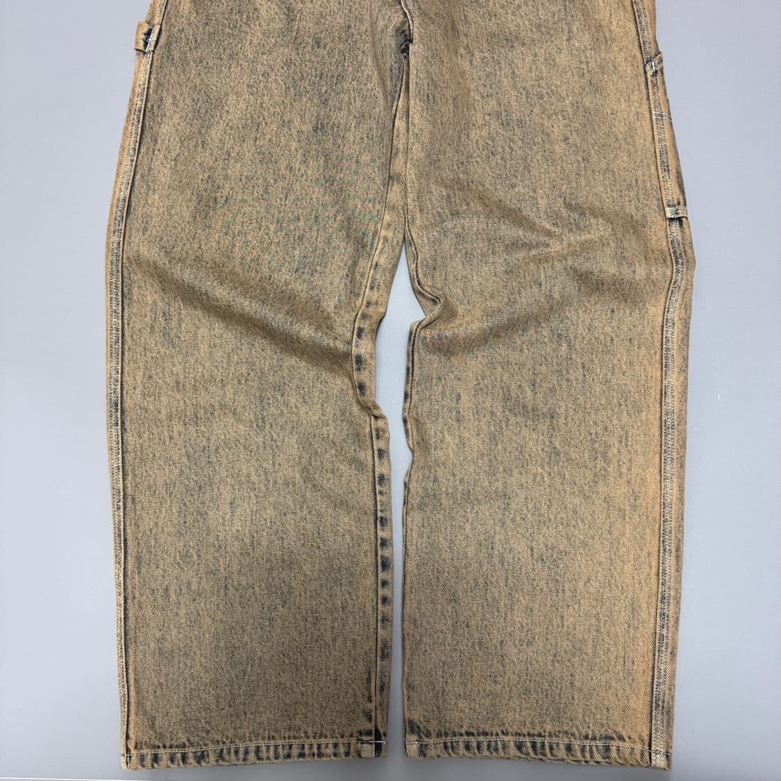 THE CREMA CLUB 인디고블루 샌드 워싱 루즈 와이드 카펜터 팬츠 상품이미지9