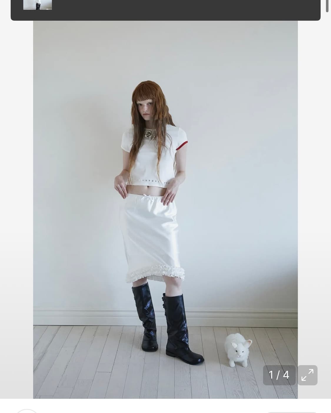 데어드 DOUBLE FRILLED CURVE SKIRT 상품이미지2