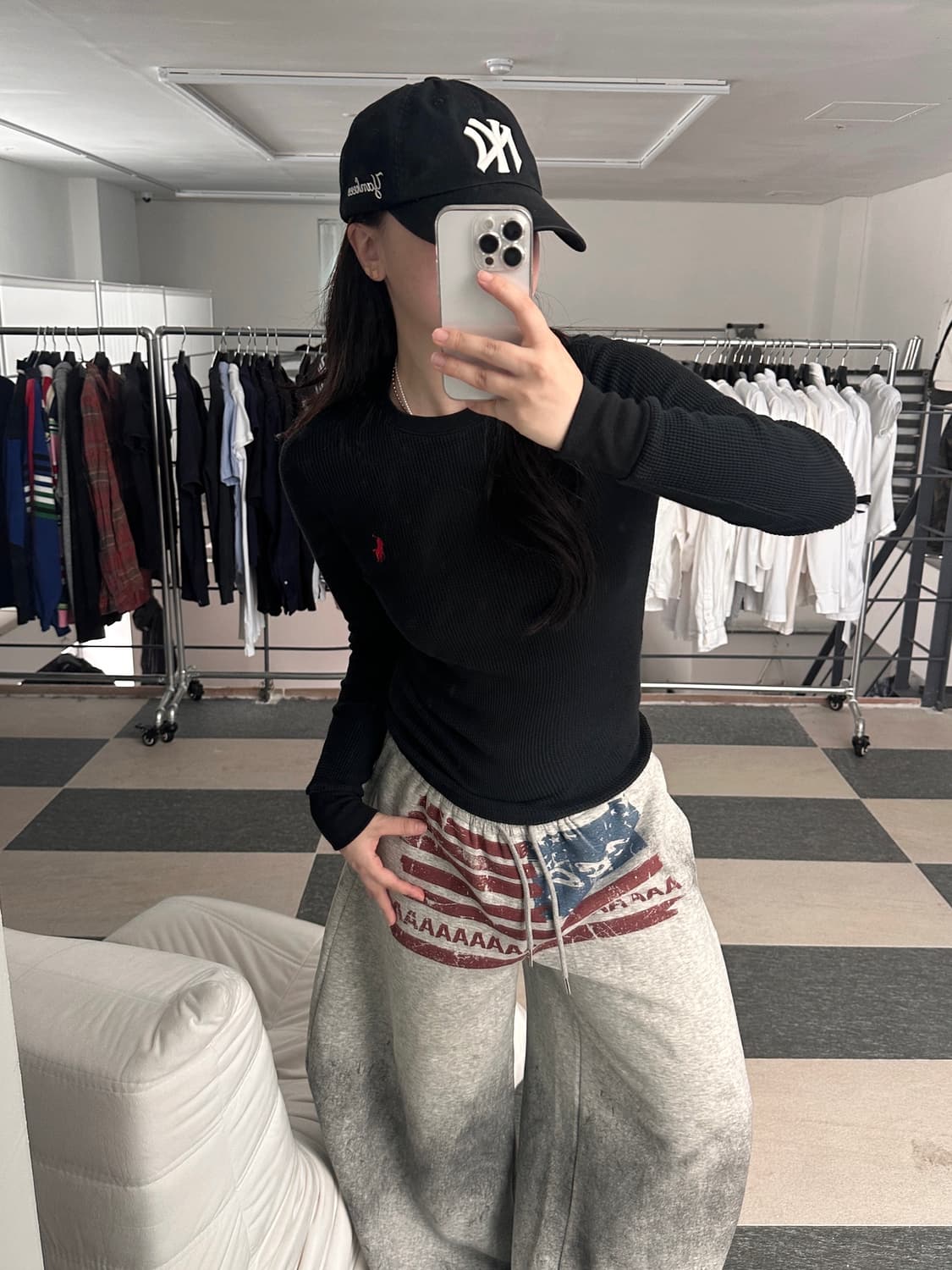 폴로 랄프로렌 블랙 와플 롱슬리브  상품이미지8