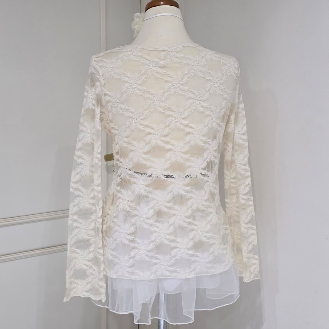 보헤미안 오리엔탈 페어리 스팽클 레이스 시스루 블라우스 상품이미지3