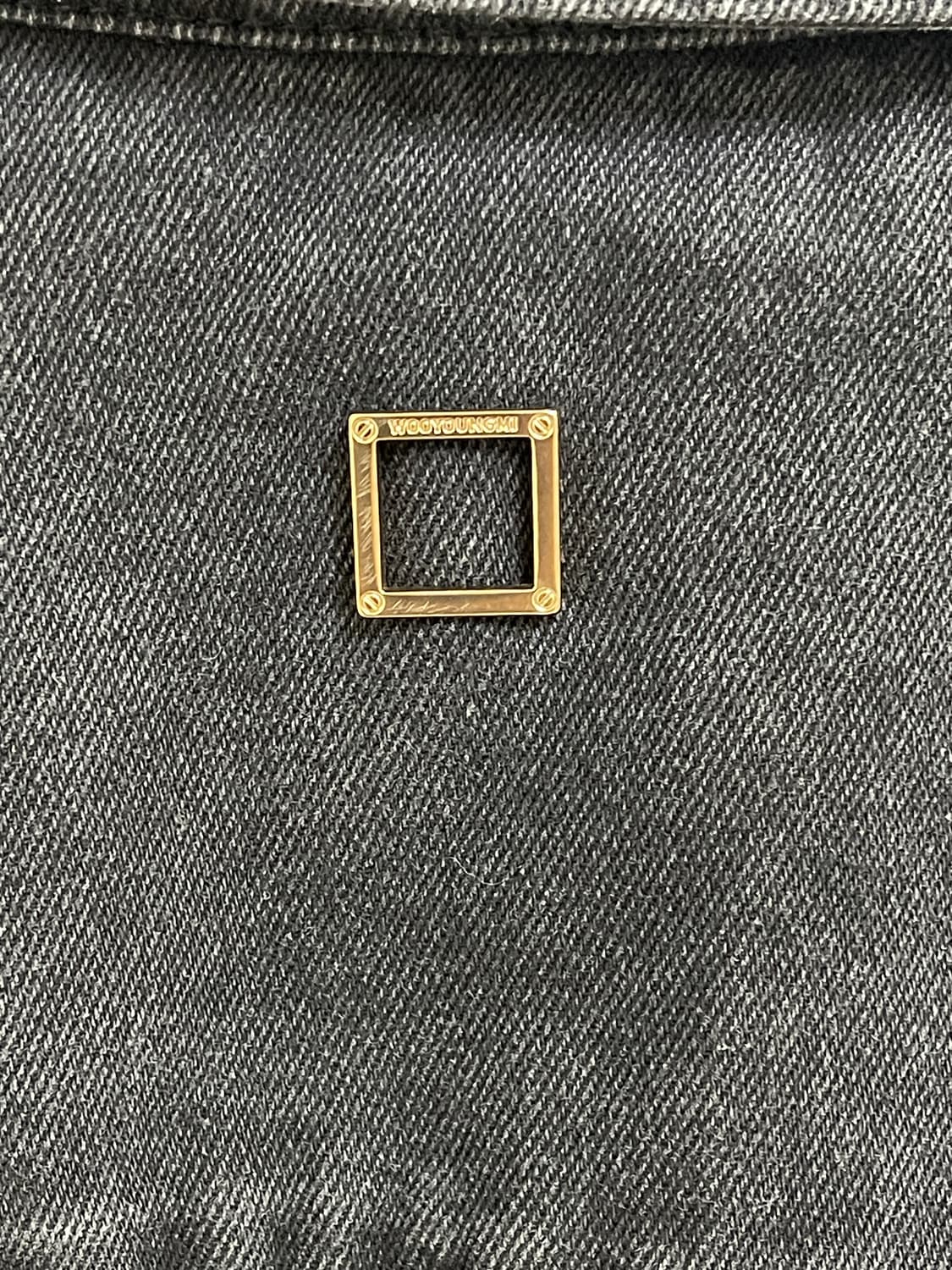 우영미 백로고 데님 자켓 46 사이즈 상품이미지3