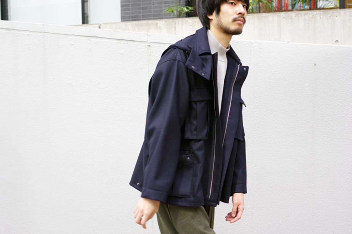 [3] 오라리 라이트 울 멜톤 플라이트 파카 자켓 상품이미지1