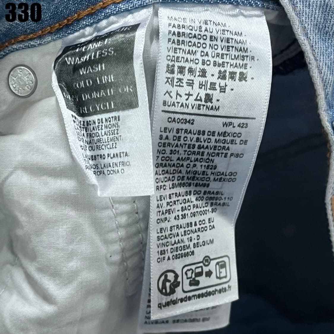 리바이스 블루데님 청바지  상품이미지3