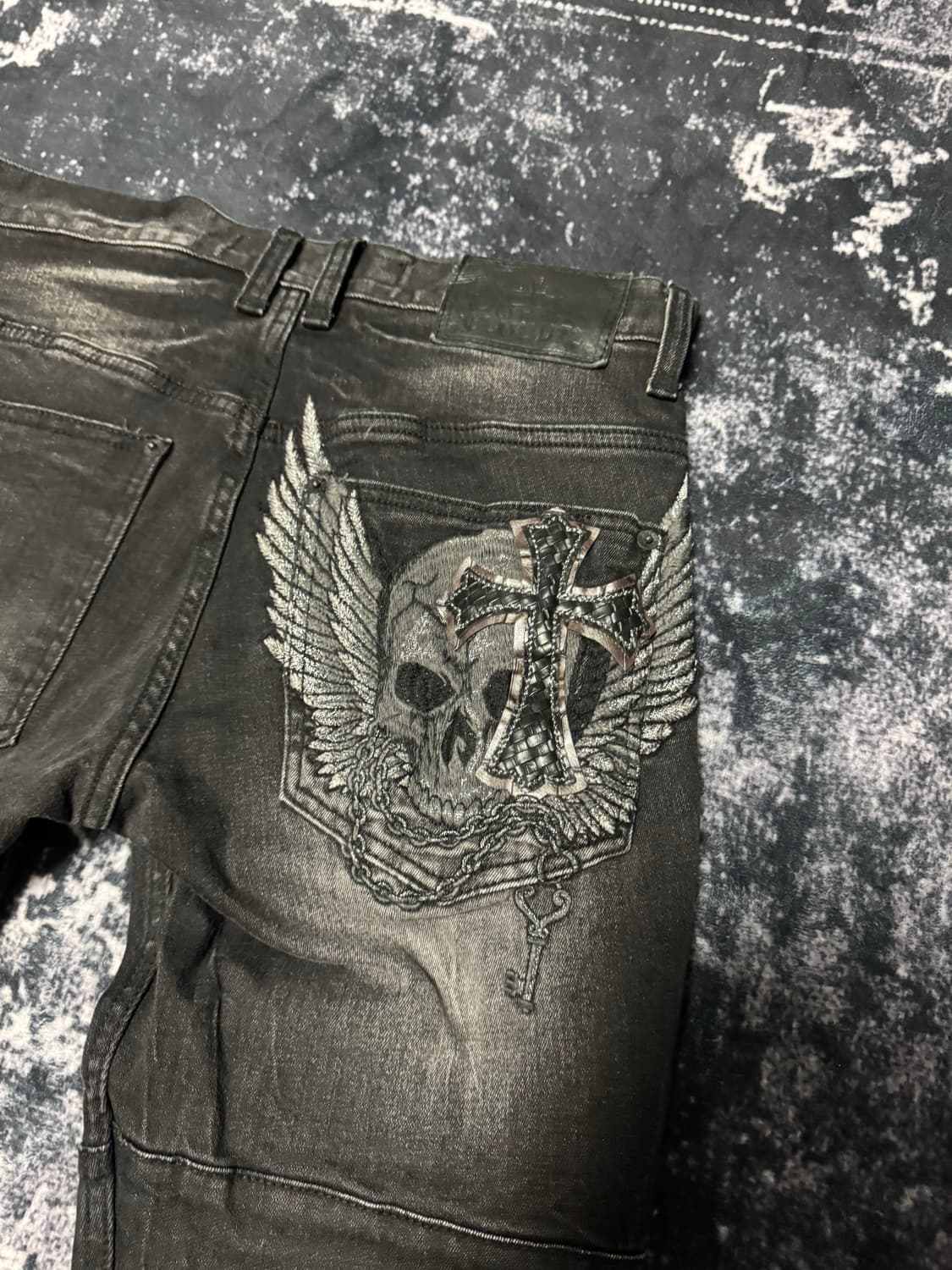 Punk style Shadow strap biker pants 상품이미지5