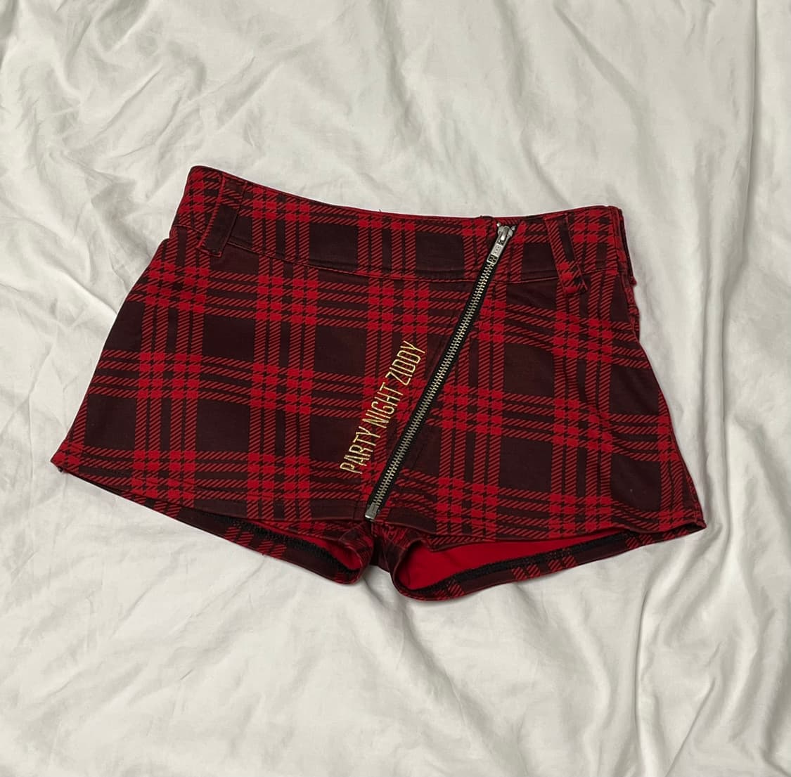 [ziddy / 나나 펑크깔] 레드체크 치마바지  상품이미지2