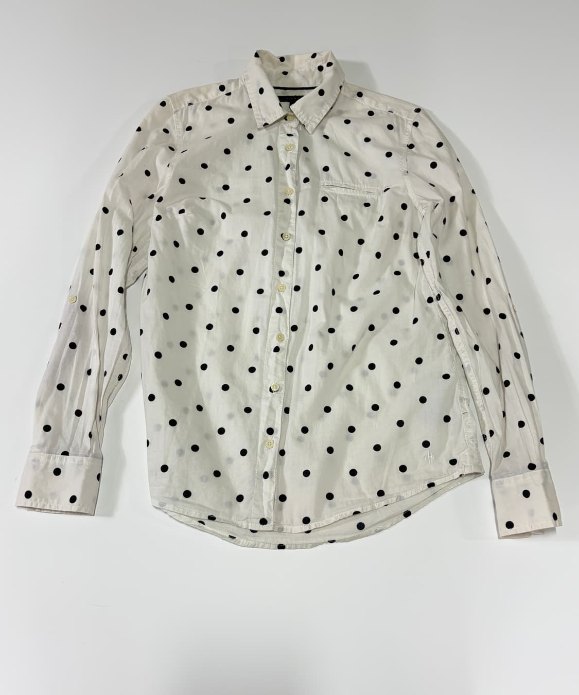 타미힐피거(Tommy Hilfiger)화이트, 블랙 도트 셔츠 상품이미지1