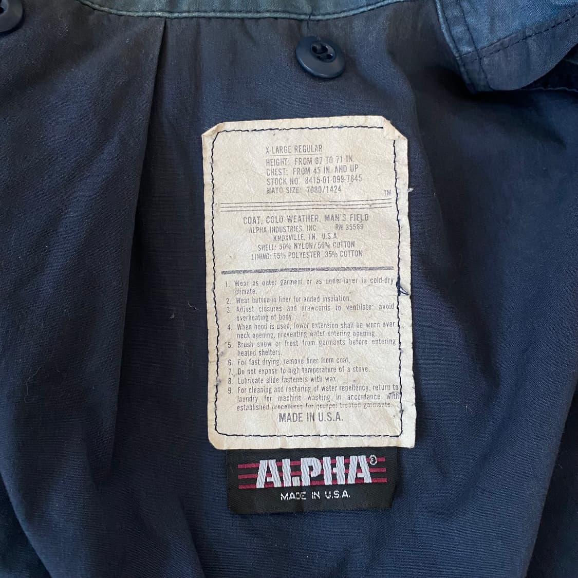 🌊90s USA Alpha M65 XL-R 상품이미지9