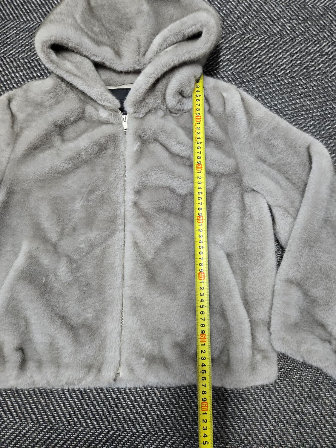 레프트서울 페이크퍼 후드 자켓 그레이 상품이미지9