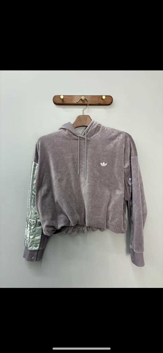 아디다스 아디브레이크 벨루어 퍼플그레이 후디 H1479 상품이미지2