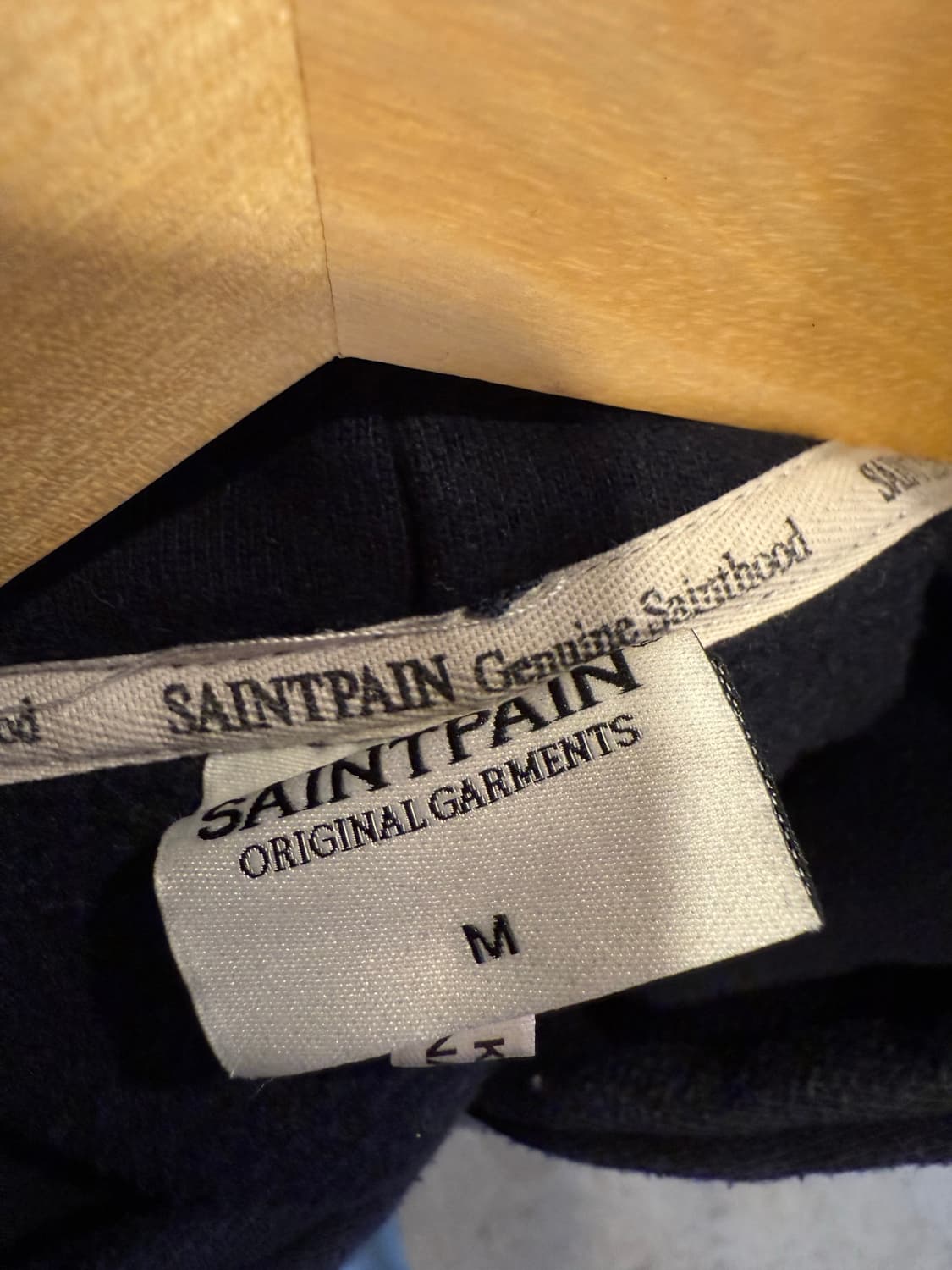 세인트페인 SP 팀 로고 후드티 네이비 상품이미지4