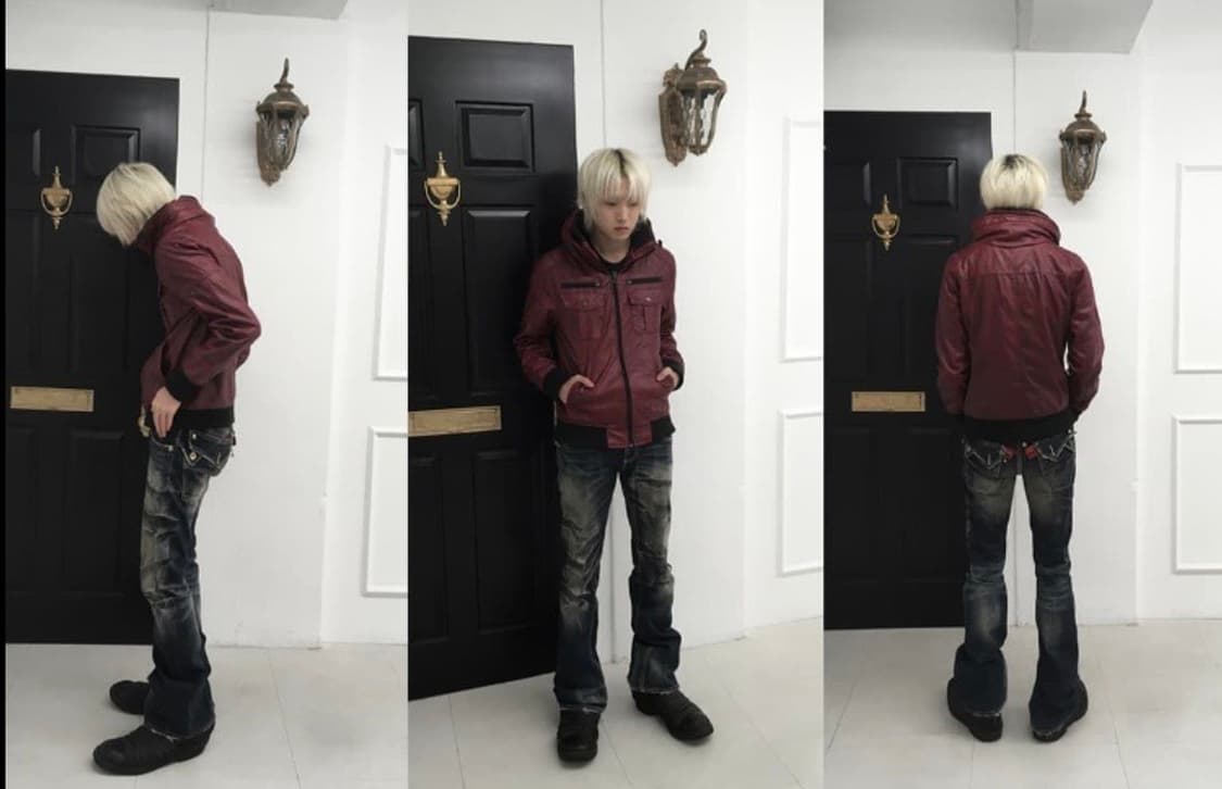 Blood red high neck jacket 상품이미지6