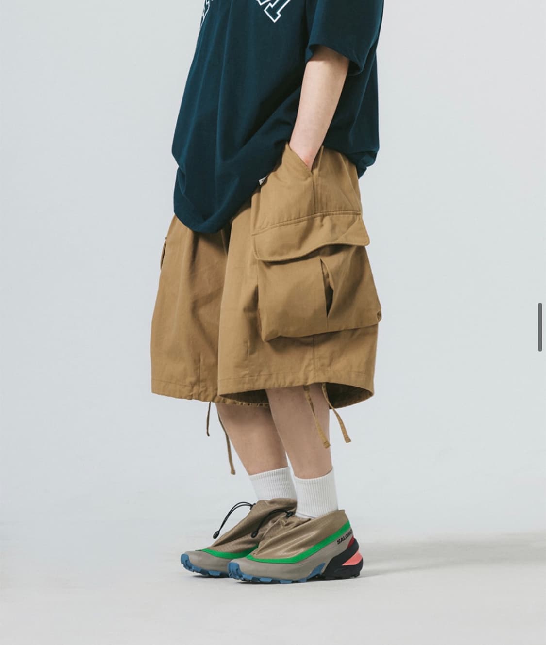 앵글런 카코 하프 팬츠 베이지 상품이미지2