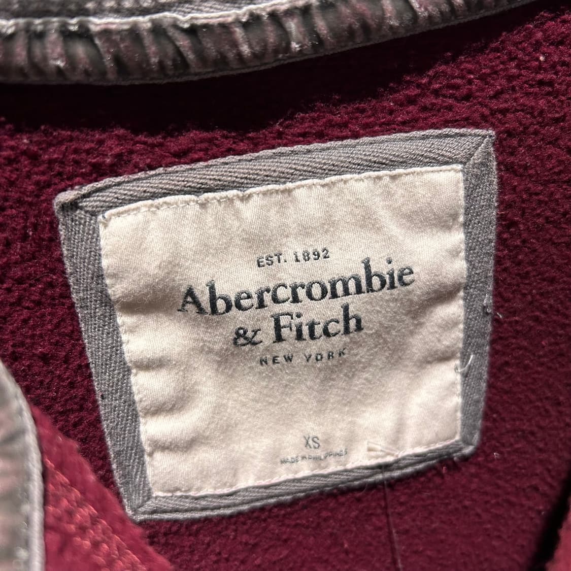 Abecrombie Red Big Logo Hoodie 상품이미지8