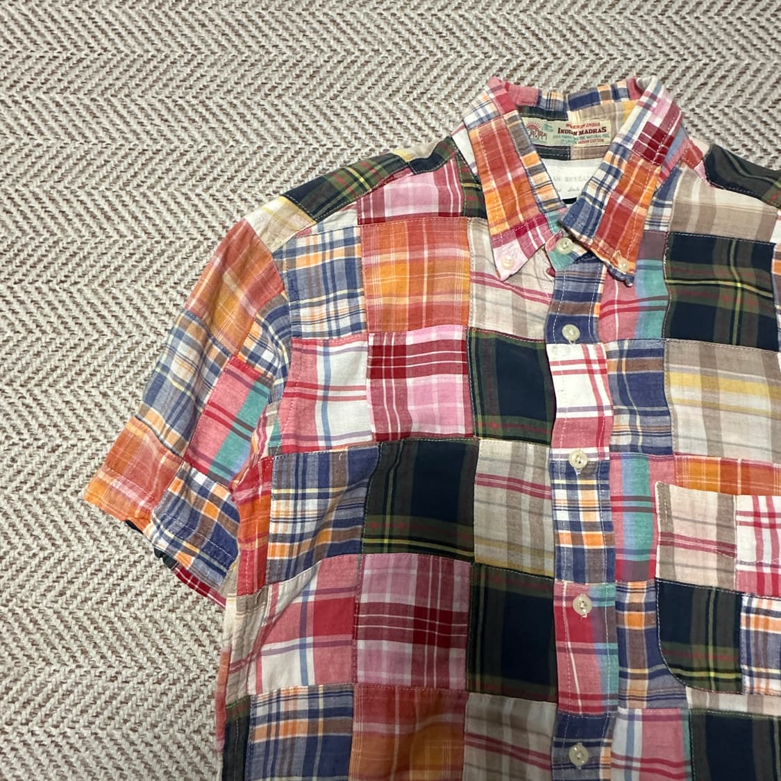 URBAN RESEARCH madras patchwork shirt 상품이미지3