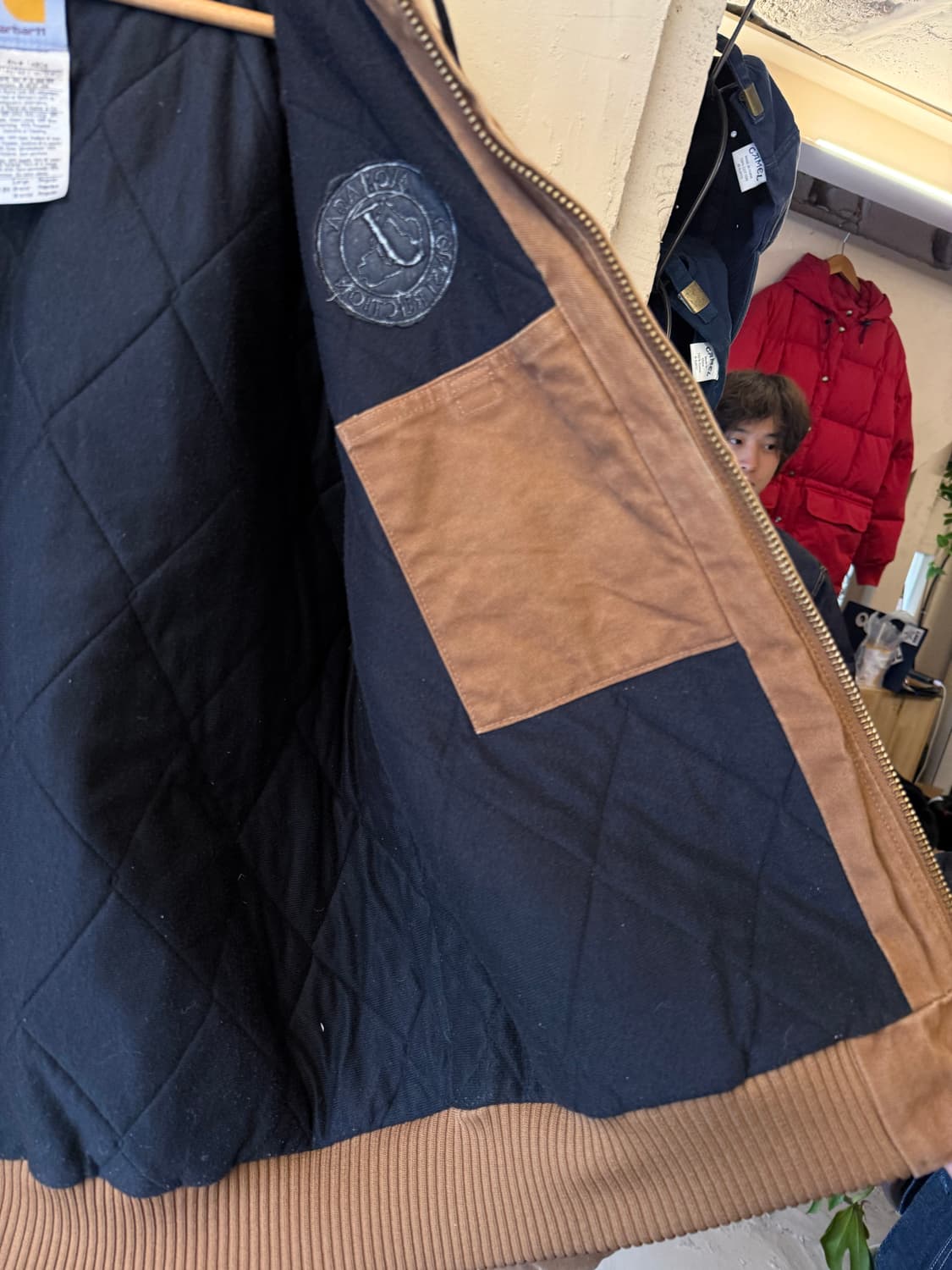 칼하트 액티브 자켓 J130 BRN 브라운 자수 후드 L 상품이미지5